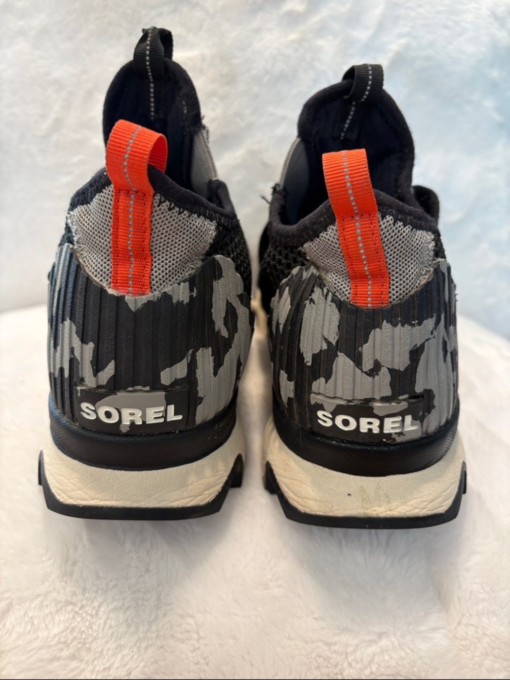 Sorel Casual Slip-On Sneakers in Gray and Black with Orange Heel Tab - Picture 3 of 5